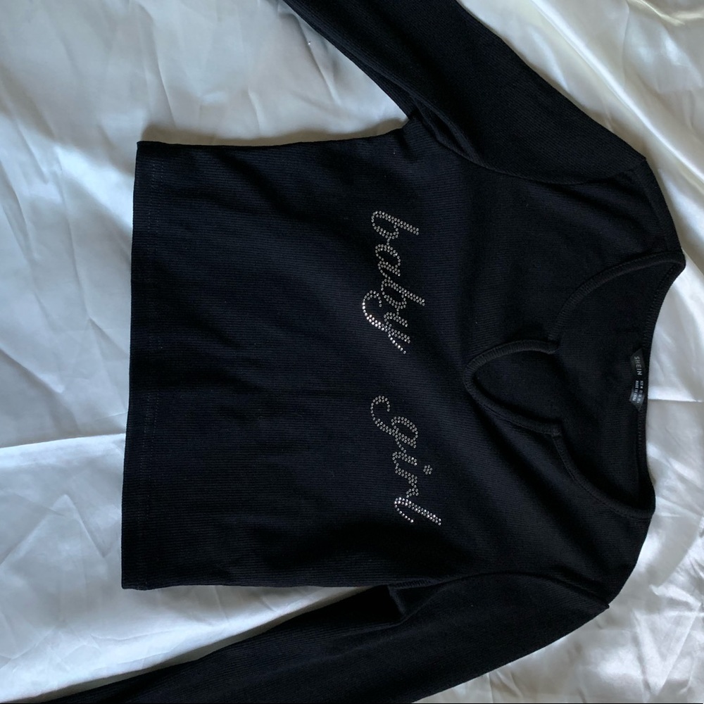 Black Baby Girl Long Sleeve Top (Women’s) - Picture 2 of 4